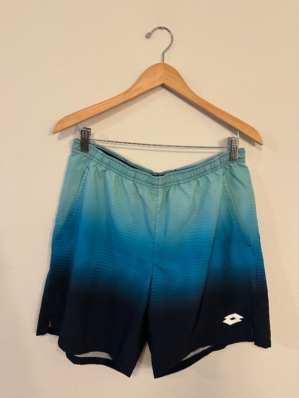 Lotto Top Ten Blue Atoll Navy Gradient Tennis Shorts Men's L